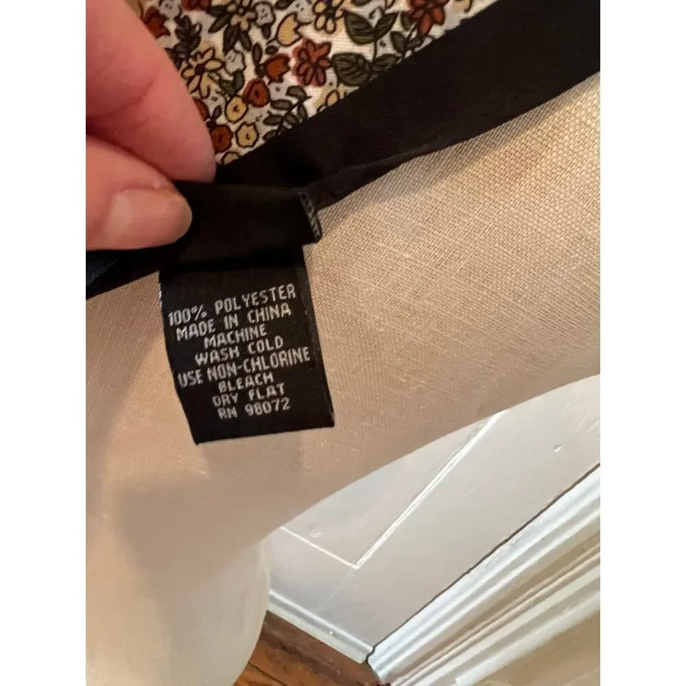 Vintage Cejon tiny brown floral print scarf - Picture 6 of 7